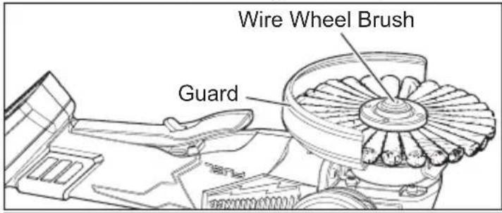 MILWAUKEE 288020 - WARNING Everyone in the area must wear protective clothing and safety goggles or face shields. Fatigued wires and residue will fly off the brush with considerable force, causing potential for serious injury. - 1
