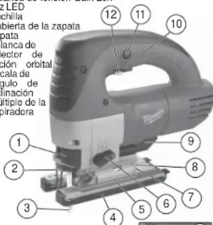 1 2 3 4 5 6 7 8 9 10 11 12 LED chilla bierta de la zapata pata anca de ector de dión orbital cala de gulo de inación tripie de la piradora