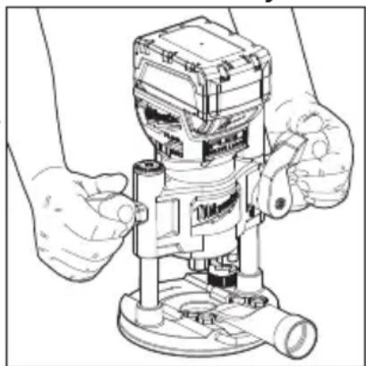MILWAUKEE 272320 - ADVERTENCIA Para reducir el riesgo de lesiones, nunca utilice la base de profundidad sobre una mesa de rebajadora. - 1