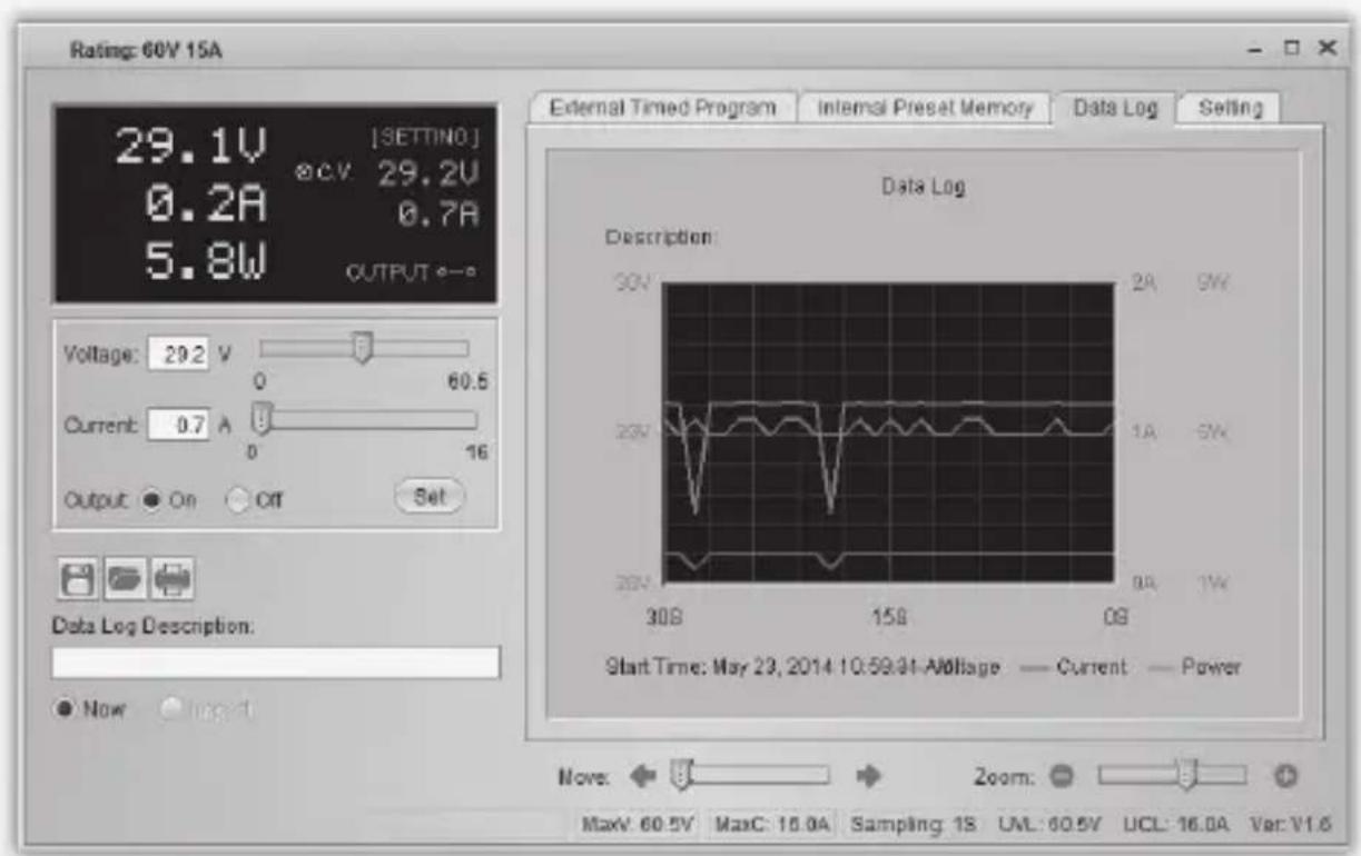 VOLTCRAFT DPPS3220 - c) Data log - 1