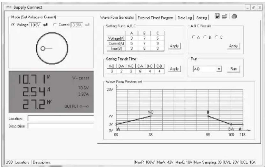 VOLTCRAFT CPPS32084 - Exemple 3 de l'aperçu de la forme d'onde: - 1