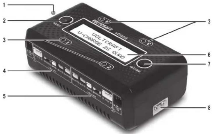 1 2 3 VOLT TCRPFT U-CHARGE 25 U/PD SET/PM 4 5 6 7 8