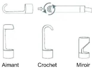 VOLTCRAFT BS701SE - Installation des accessoires de la caméra - 1