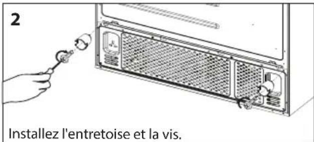 2 Installez l'entretoise et la vis.