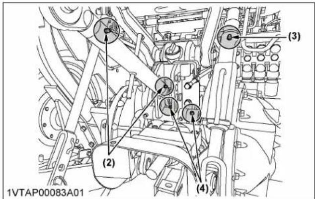 KUBOTA MX5400 - Lubrification des graisseurs [2RM] - 2