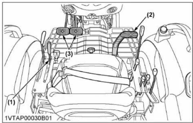 KUBOTA MX5400 - Levier de changement de gamme (L-M-H) [type HST] - 1