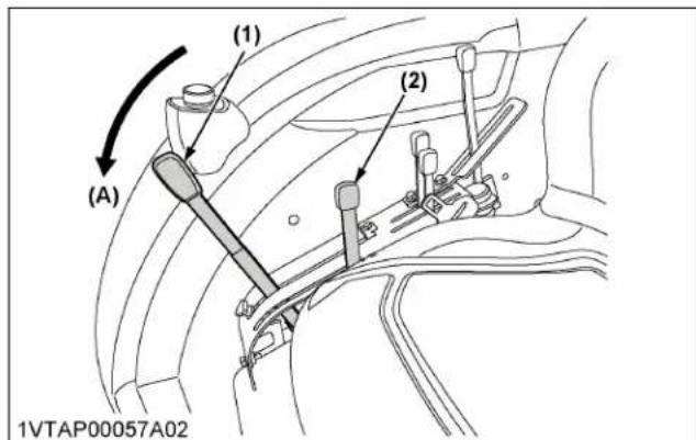 KUBOTA MX5400 - Démarrage du moteur [type à transmission manuelle] - 1