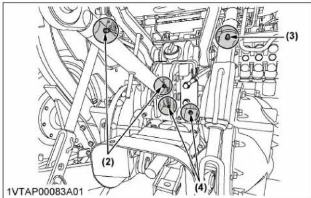 KUBOTA MX6000 - Lubrification des graisseurs [2RM] - 2