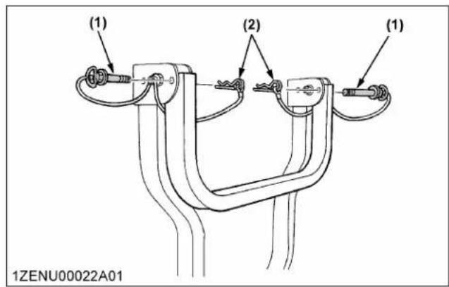 KUBOTA MX6000 - Relever l'arceau de sécurité ROPS en position haute (si équipé) - 1