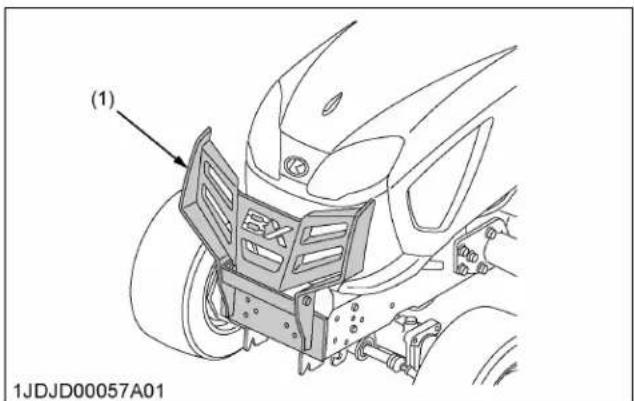 KUBOTA LA340 - Protecteur avant (OPTION pour le coupleur d'attache RAPIDE) - 1