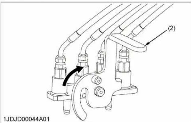 KUBOTA LA340 - Déconnexion du coupleur rapide - 2