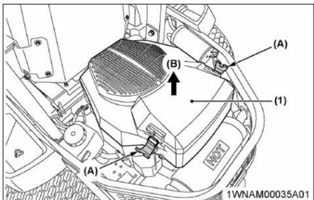 KUBOTA Z231BR48 - Remplacement de l'élément de filtre à air (Z231KH, Z251KH) - 1