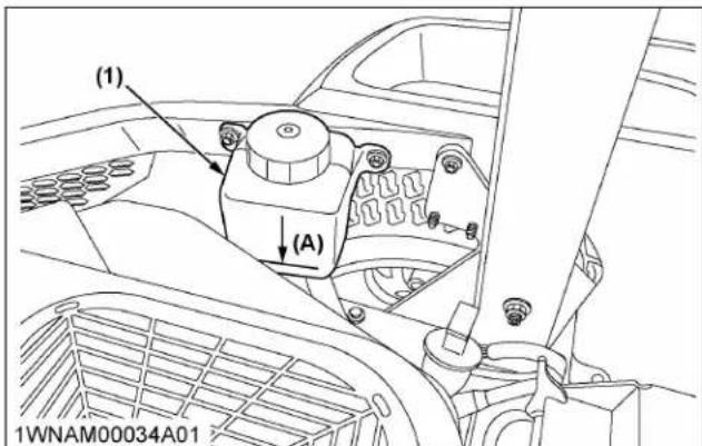KUBOTA Z251KH54 - Vérification du niveau de liquide de boîte-pont - 1