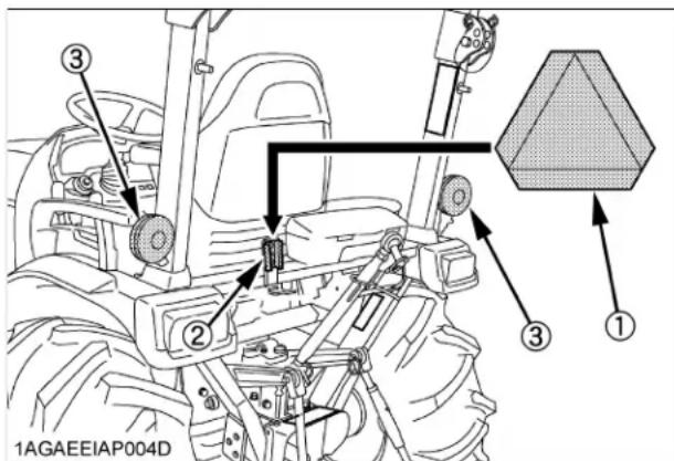KUBOTA B2401 - Avertissement - 1