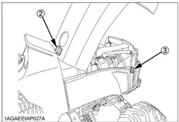 KUBOTA B2401 - Étiquettes de consignes de sécurité : DANGER, avertissement, attention - 5