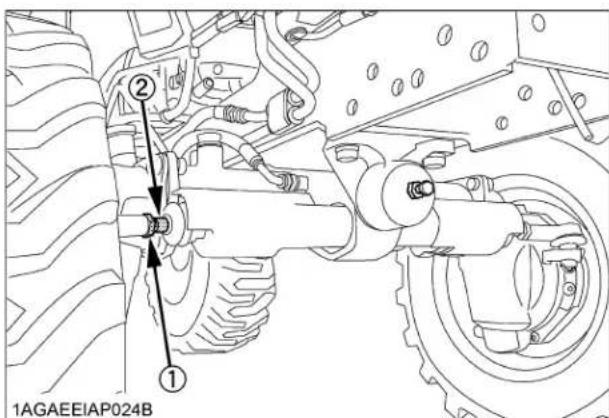 KUBOTA B2401 - Réglage du pincement des roues - 2