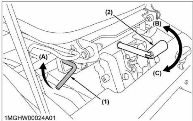 KUBOTA L3302 - Démarrage du tracteur [type à transmission manuelle] - 1