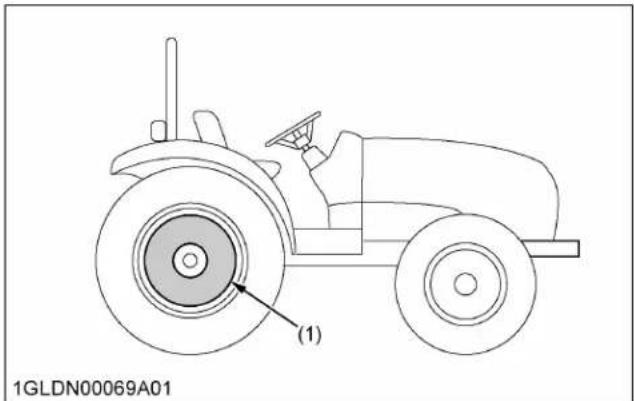 KUBOTA L3902 - Poids sur les roues arrière (option) - 1