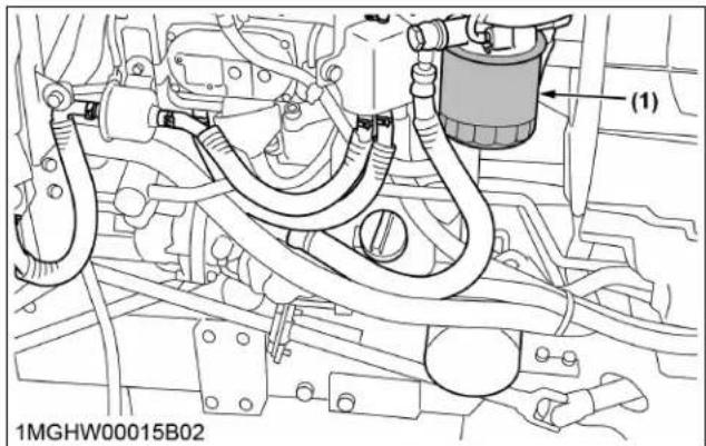 KUBOTA L3902 - Remplacement du filtre à carburant - 1