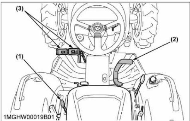KUBOTA L3902 - Levier de changement de gamme (l-m-h) [type HST uniquement] - 1