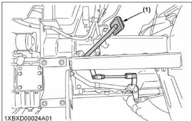 KUBOTA L3902 - Appuyez sur la pédale d'embrayage. - 1
