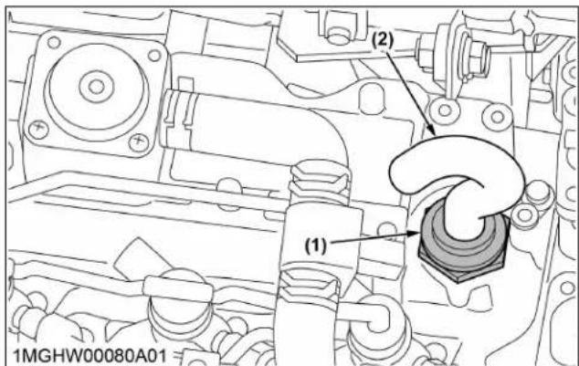 KUBOTA L3902 - Vérification de la soupape de décharge - 1