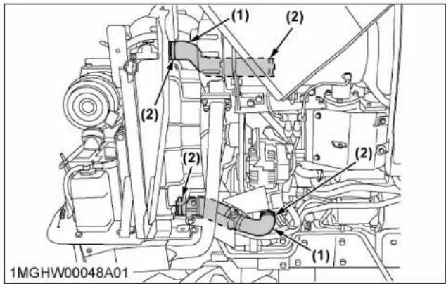 KUBOTA L3902 - Remplacement de la durée du radiateur (conduite d'eau) si nécessaire - 1