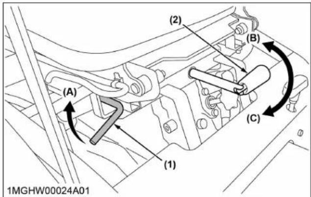 KUBOTA L3902 - Démarrage du tracteur [type à transmission manuelle] - 1