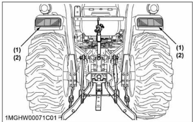 KUBOTA L3902 - Sélectionnez la position des phares. - 2