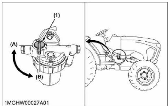 KUBOTA L3902 - Purge du circuit de carburant - 1