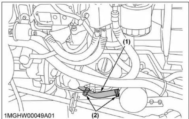 KUBOTA L3902 - Remplacement de la durée du radiateur (conduite d'eau) si nécessaire - 2