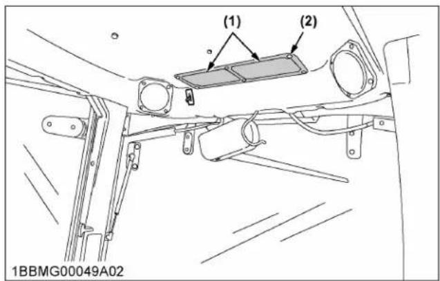 KUBOTA LX3310 - Nettoyage du filtre à air interne (modèle CABINE) - 1