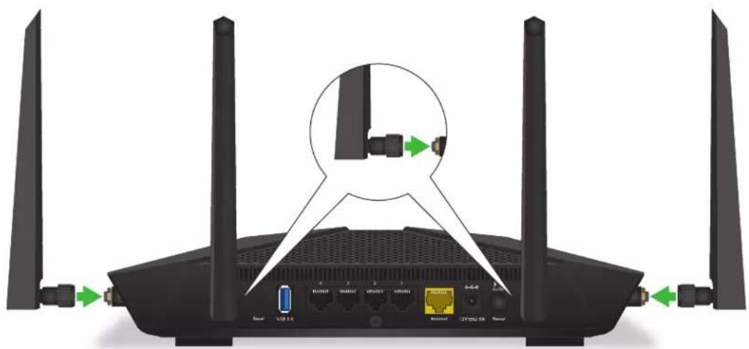 NETGEAR Nighthawk RAX50v2 - アンテナを取り付けて配置いたします - 1