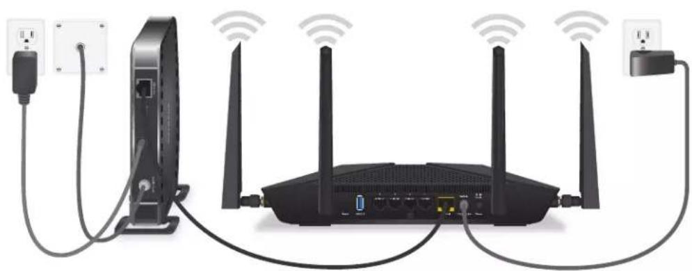 NETGEAR Nighthawk RAX50v2 - ケープルの接続 - 1
