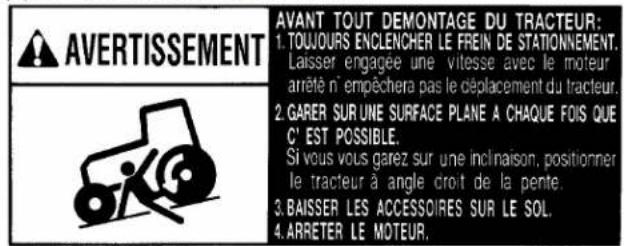 KUBOTA LX2610 - Pour EVITER des blessures corporelles ou la MORT: - 1
