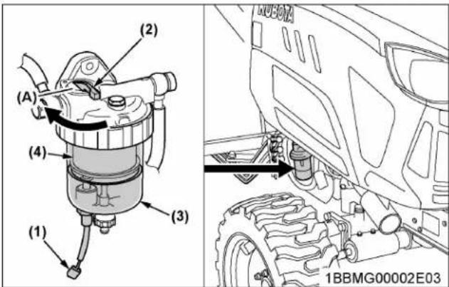 KUBOTA LX2610 - Remplacement du séparateur d'eau [LX3310] - 1