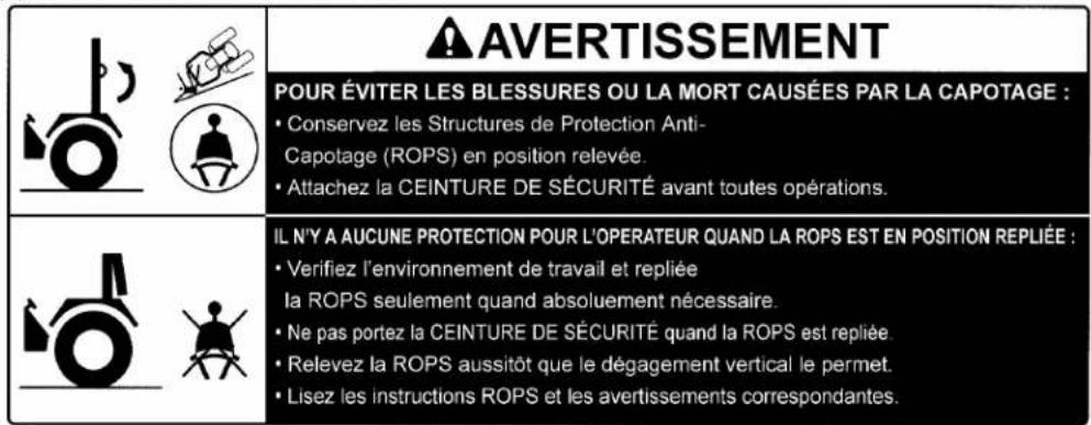 KUBOTA LX2610 - Avertissement - 4