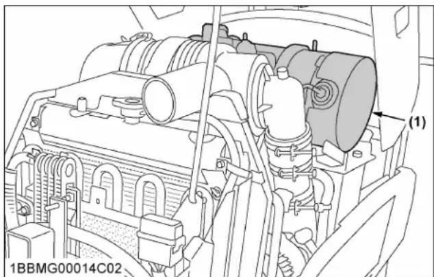 KUBOTA LX2610 - Silencieux à filtre à particules DIESEL (DPF) - 1