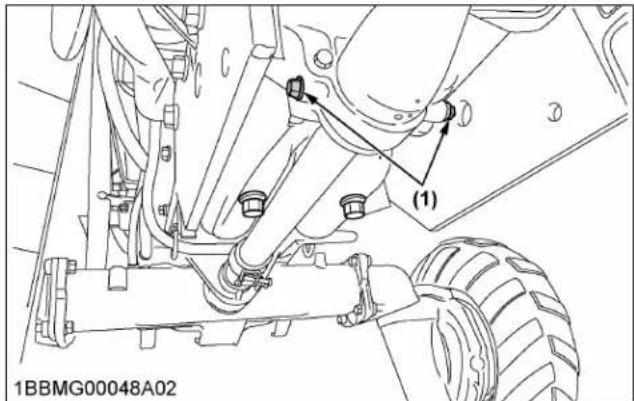 KUBOTA LX2610 - Vidange de l'eau du carter d'embrayage - 1