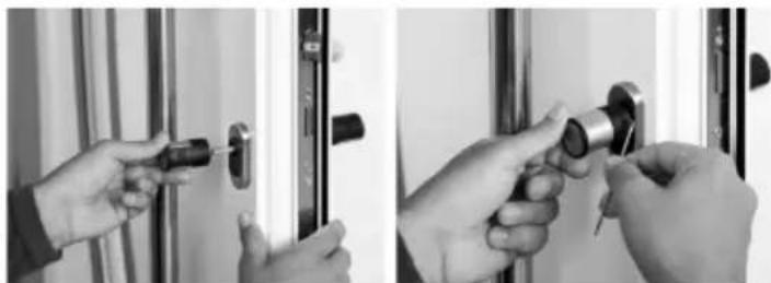 Burg Wächter ENTRYeasy 5602 FP - When installing the cylinder, proceed as follows: - 6