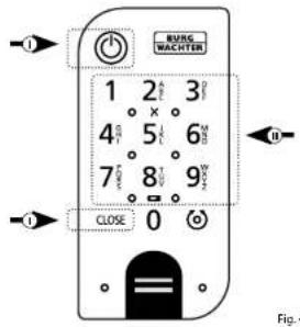 Burg Wächter ENTRY easy 7602 FP - Ouverture de la serrure secuentry par le clavier (code d'utilisateur) - 1
