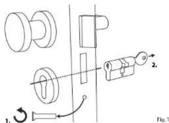 Burg Wächter ENTRY easy 7601 PIN - Montage ENTRY easy 7600 CYL - 1