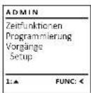 Burg Wächter WS OfficeLine 801 E FP - Menü Administrator / Setup - 1