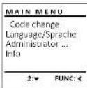 Burg Wächter WS OfficeLine 801 E FP - Menu Codewijziging - 1