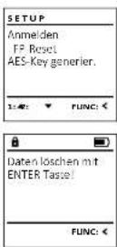 Burg Wächter WS OfficeLine 801 E FP - Menü Administrator / Setup / FP-Reset - 1