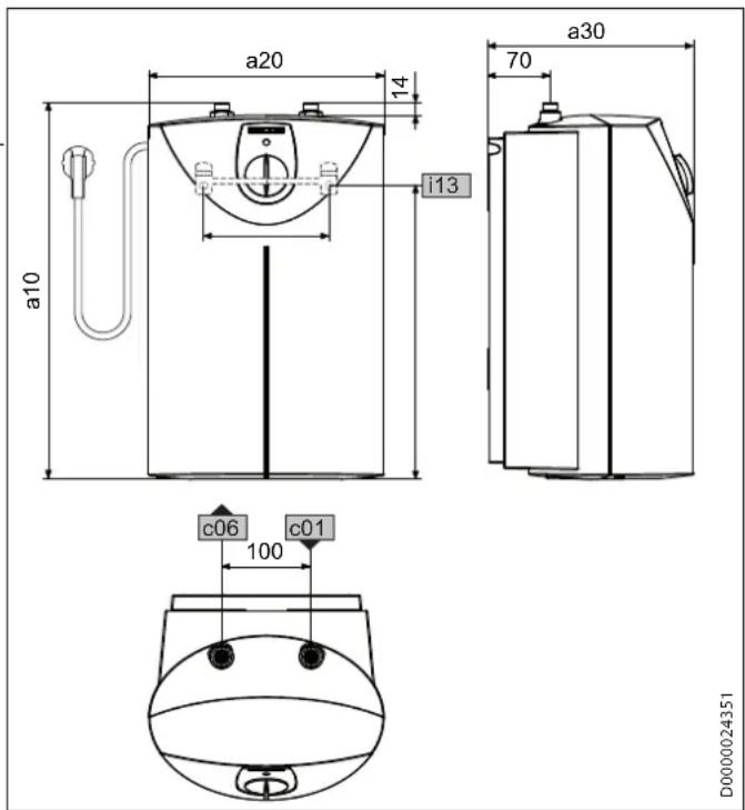 STIEBEL ELTRON SH 10 SLi - Pa3mepbI nOpknloueHn - 1