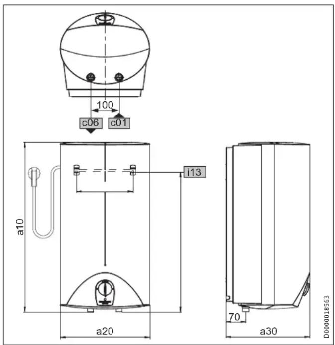 STIEBEL ELTRON SH 10 SLi - Maße und Anschlüsse - 3