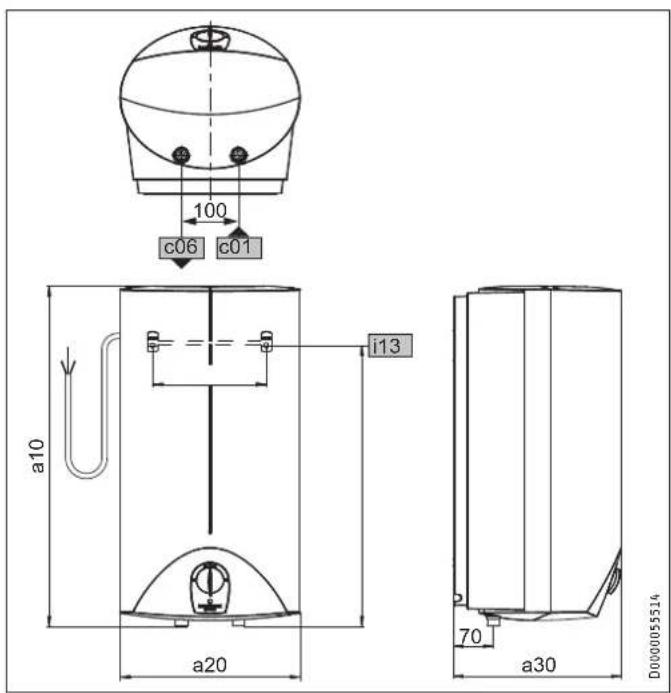 STIEBEL ELTRON SH 10 SLi - Afmetingen en aansluitingen - 4