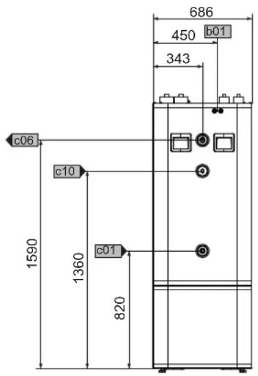 STIEBEL ELTRON HSBC 300 L cool - Dimensions and connections - 3