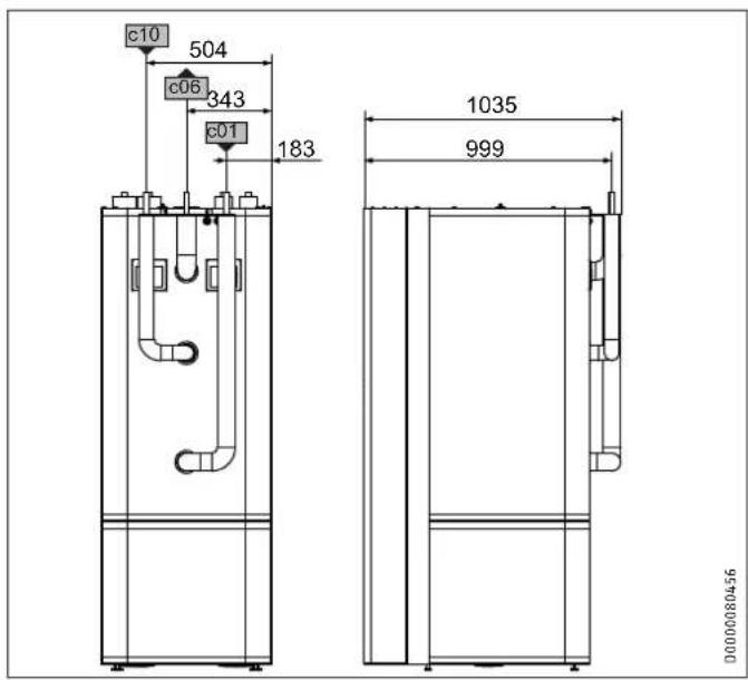 STIEBEL ELTRON HSBC 300 L cool - Afmetingen en aansluitingen - 7